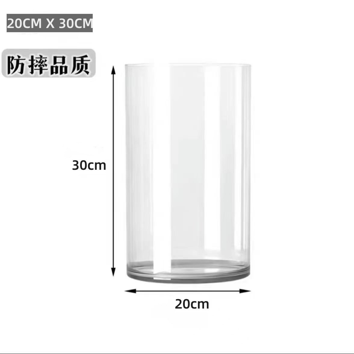 Ventas directas transfronterizas de acrílico anti-caída de alta transparencia imitación de vidrio acuoso de cultivo de floración de floración de floración despierta tubo de floración recto