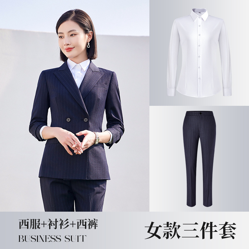 여성용 네이비 세트 + 셔츠 + 바지