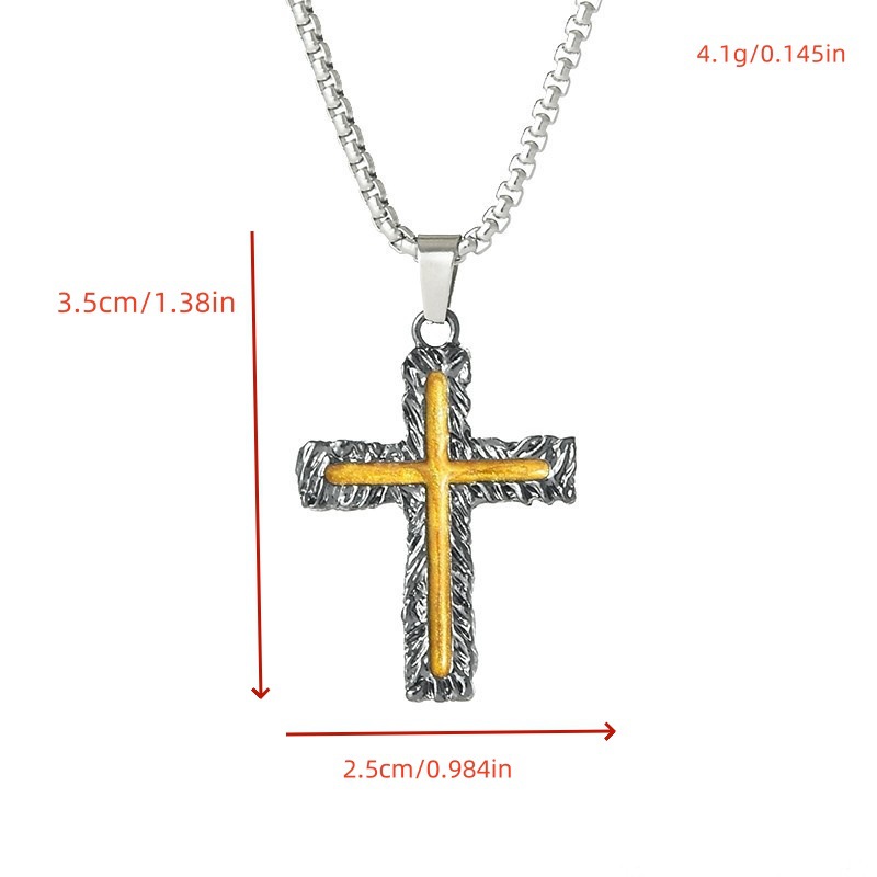 Accesorios de joyería de aleación de bricolaje Colgante de cruz de plata retro Pulsera Collar Pendientes Decoración de ropa Colgante