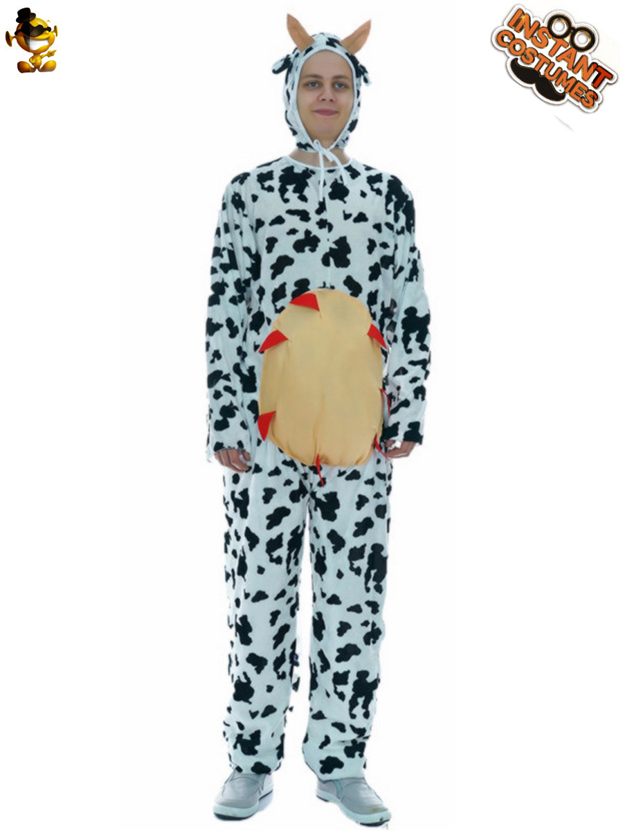 Grandes hombres parodia vaca ropa Cosplay traje mascarada ropa de fiesta Halloween traje ropa de rendimiento