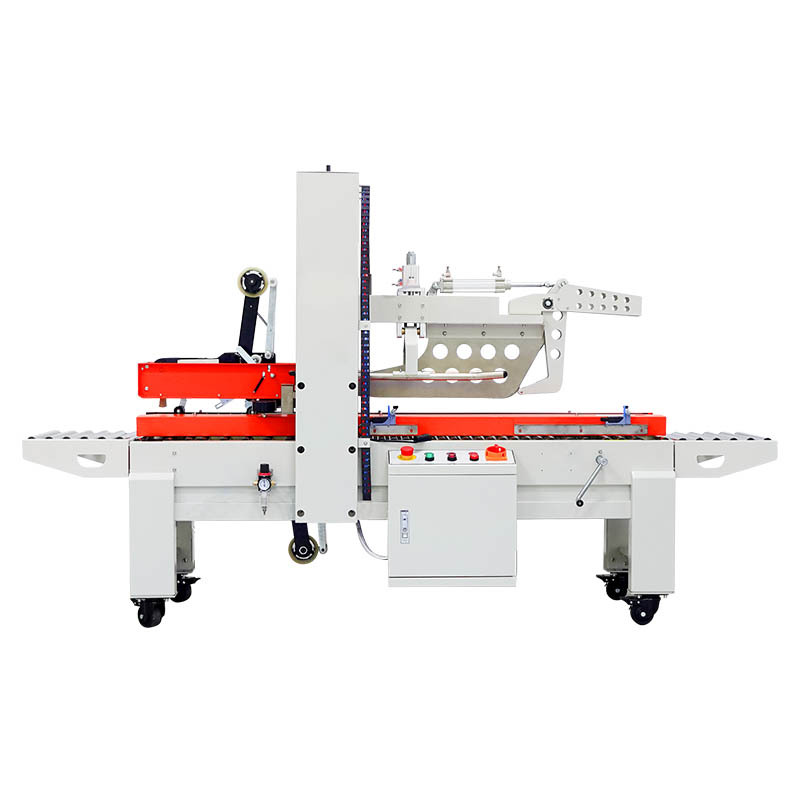 Dingye FXJ4030ZX caja pequeña máquina de sellado automático de tapa plegable máquina de sellado de cartón máquina de empaque máquina de sellado de cinta adhesiva
