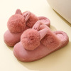 Demi-season keep warm rabbit, slippers suitable for men and women for beloved, Korean style