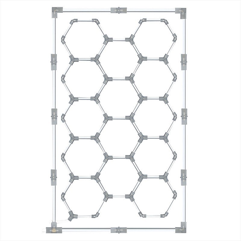 Lámpara de panal 110V transfronteriza atenuable lámpara de garaje hexagonal película impermeable lámpara de lavado de automóviles lámpara de estación de belleza de automóviles