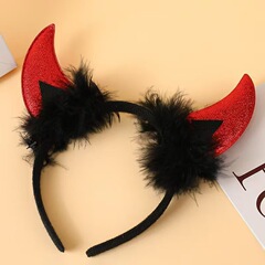メーカー卸売りハロウィーン悪魔牛角カチューシャアマゾン爆金粉牛角頭ボタンハロウィーン頭ボタン