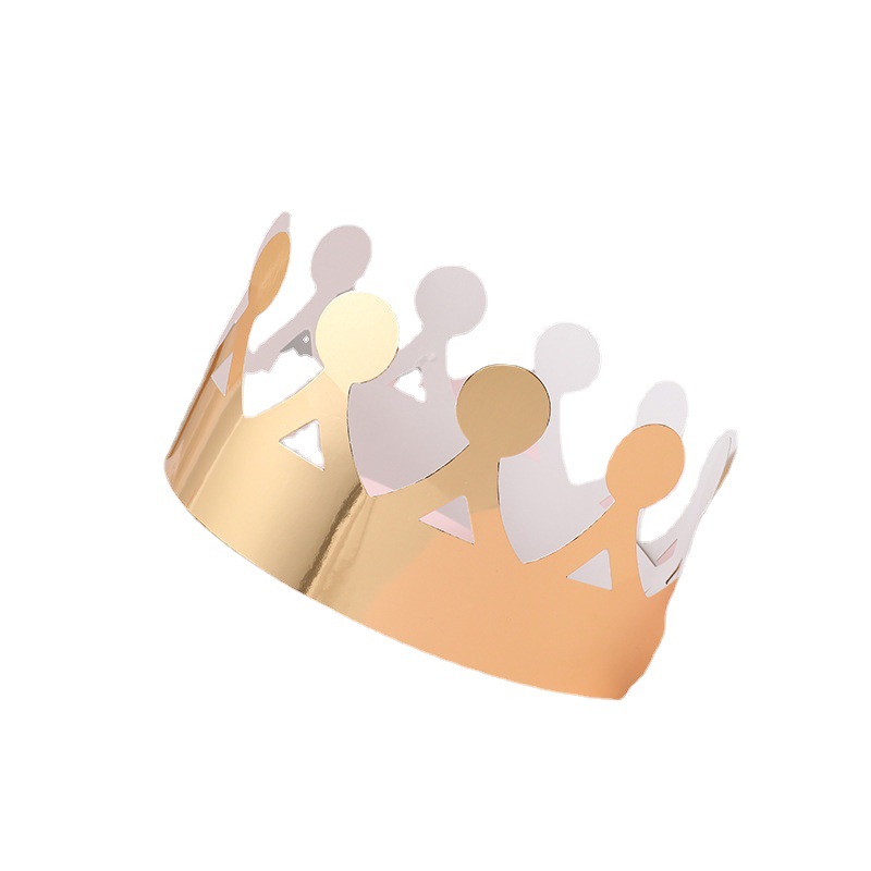 Comercio exterior transfronterizo 20 tarjeta de oro cumpleaños papel corona adultos niños cumpleaños sombrero fiesta decoraciones al por mayor