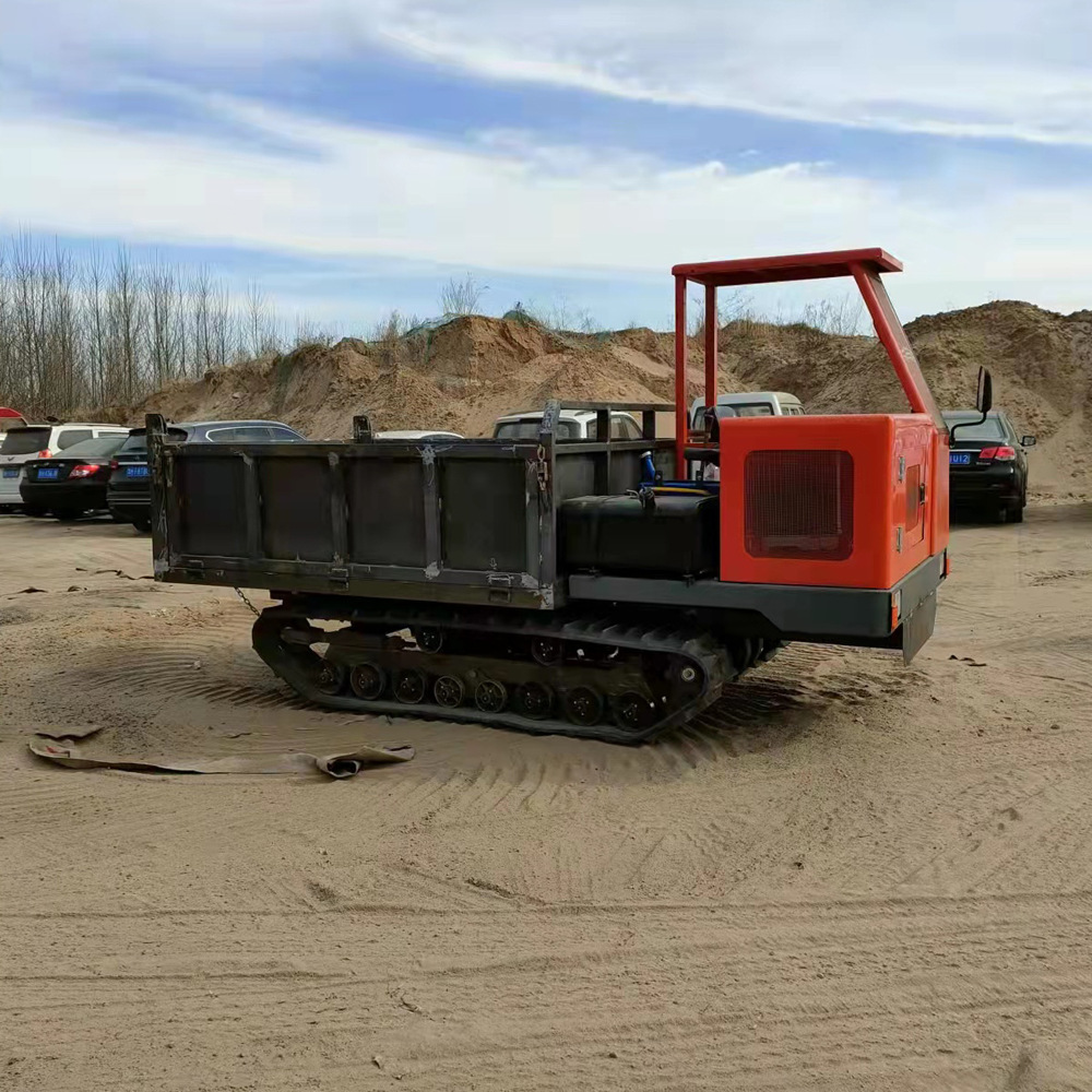 2吨3吨履带运输车 农用闪屏地装运链条式自卸翻斗车 履带平板车