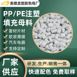 东莞注塑填充母料厂家 中空板塑料产品白色注塑PP填充母颗粒