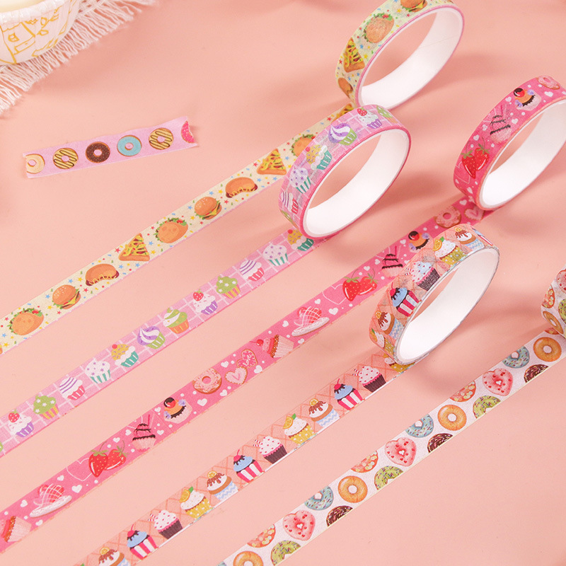 Y cinta de papel 5 envuelto en el viento ins pequeña cinta fresca de la cuenta manual de bricolaje hecha a mano material básico pegatinas decorativas