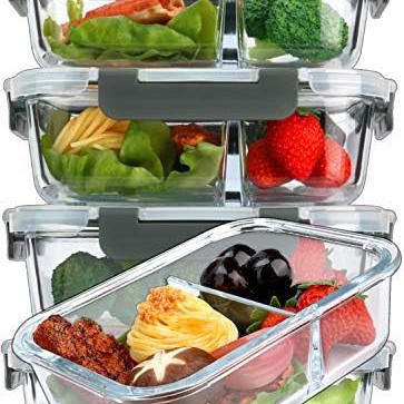 직사각형 2 칸의 5 조각 세트 1000ml × 5