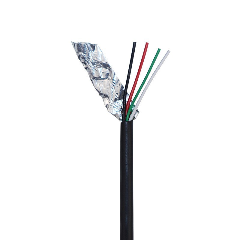 Wholesale 2725-26+28AWG Four-core 26 Number USB Data Audio Transmission Signal Control Line Aluminum Foil Shielded Wire 