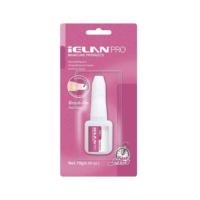 工厂批发8g毛刷瓶装指甲胶水甲油胶美甲饰品胶封层底胶