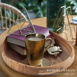 相思木托盘带手柄椭圆形木质餐盘点心寿司盘茶盘水果盘下午茶早餐