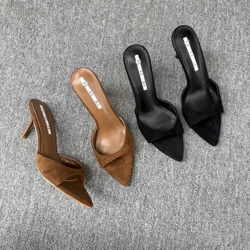 Original Foreign Trade 2026 New Model Elegant and Stunning High-Heeled Shoes, Pointed Toe Slip-On Sexy Stiletto Open-Toe Sandals for Women Original Foreign Trade 2026 New Model Elegant and Stunning High-Heeled Shoes, Pointed Toe Slip-On Sexy Stiletto Open-Toe Sandals for Women
