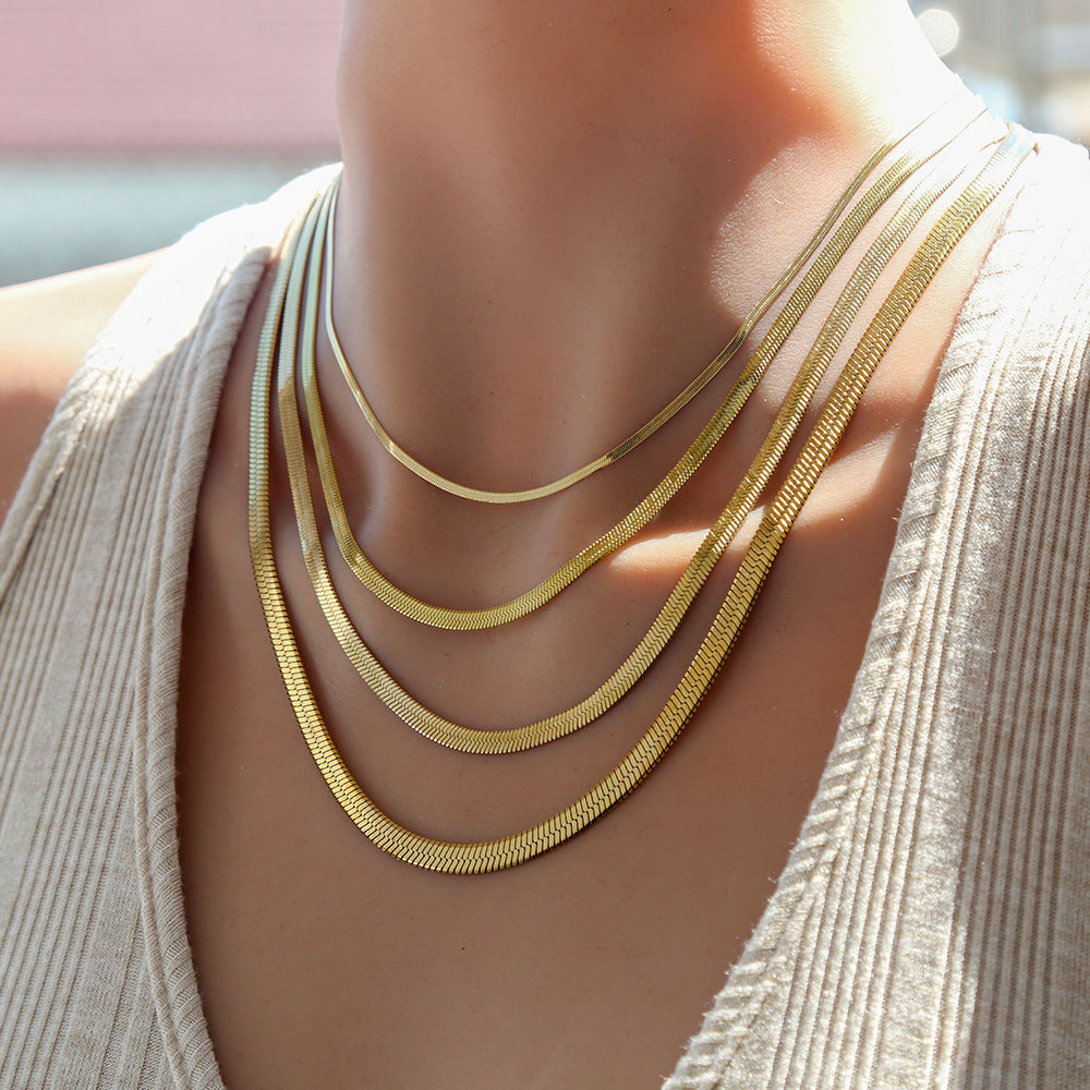 Stainless Steel Blade Snake Chain Necklace For Men Trendy Jewelry_voghion.com