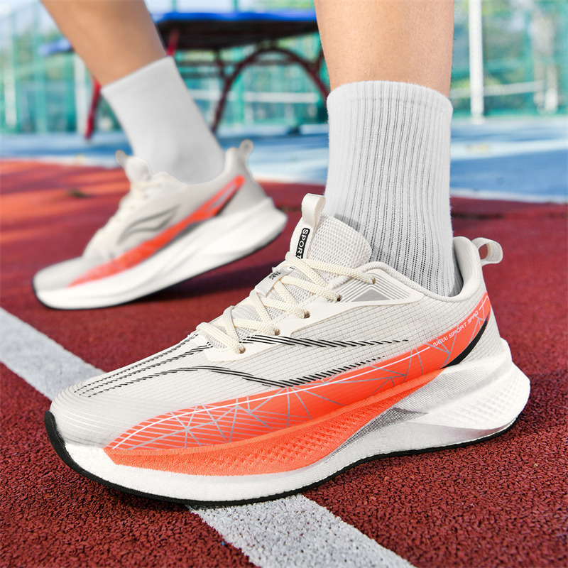 Running Shoes for Spring and Summer, Parent-Child Style, Breathable, Lightweight, Racing Training Sports Shoes, New Men's Carbon Plate Shock-Absorbing Running Shoes