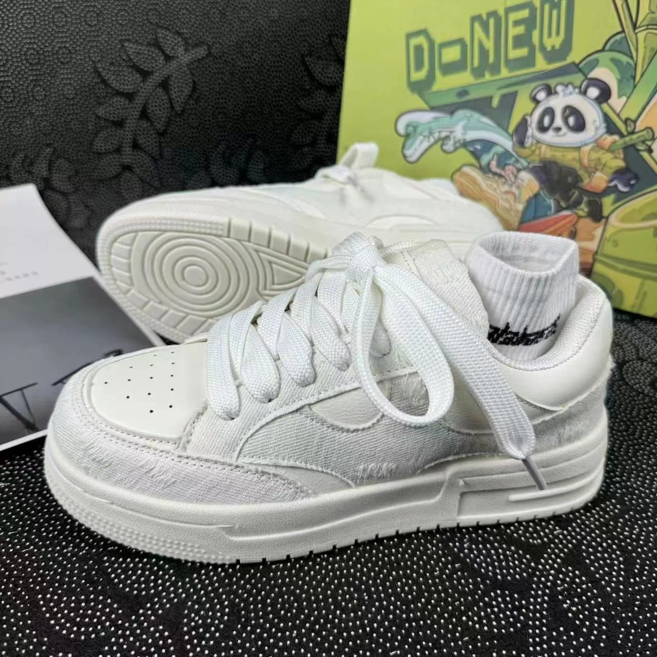 Weiße Freizeitschuhe Für Damen Und Herren Im Lässigen Skater-stil_voghion.com
