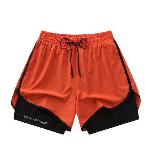 Mesh shorts athletic shorts men quarter five-length pants quick-drying breathable elastic muscle fitness dog training running trendy