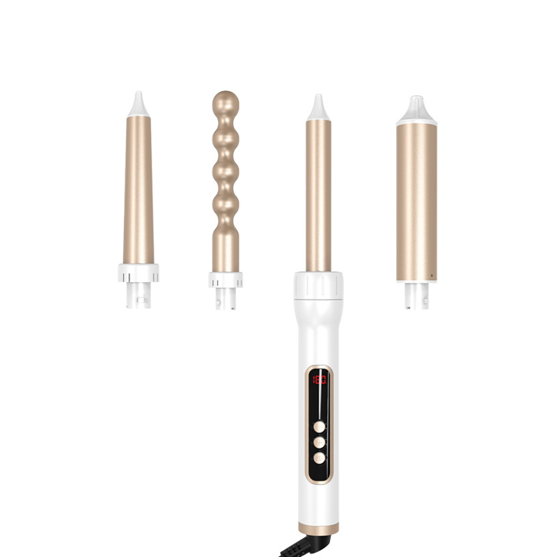 亚马逊热卖新品四合一多功能可拆换卷发棒多管造型大小波浪卷发器