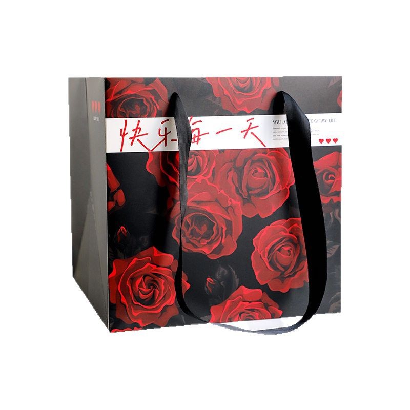 Huaxi suave bolsas de rosa materiales de embalaje de flores de regalo cuadrado de San Valentín bolsas de regalo de flores