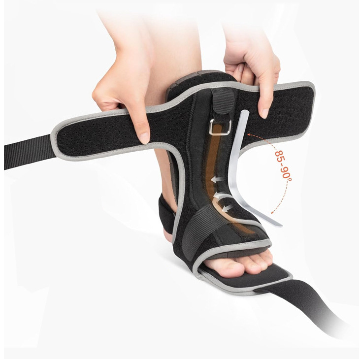 Ortopedia transfronteriza de pie caída pie pie soporte de pie tendinitis plantar soporte de fijación de férula nocturna especial para tendinitis plantar pie