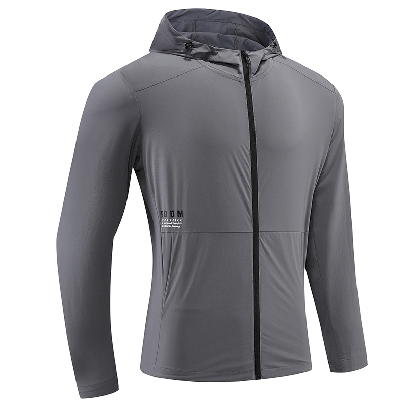 Herrenbekleidung, Sportjacke für Herren, Windjacke, Kapuzenjacke für Frühling und Herbst, Laufjacke, schnelltrocknend, lässige Sportjacke mit langen Ärmeln, Gruppenkauf_voghion.com