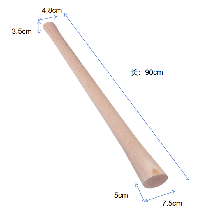 榉木出口镐把倒装柄防脱落镐把椭圆头圆头钢镐把 锤镐头柄工具柄