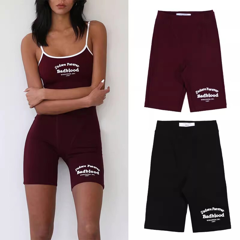 Korean Badblood Bcac Series Sports Bottoming Shorts Women's Casual American Tight Cycling Yoga Pants