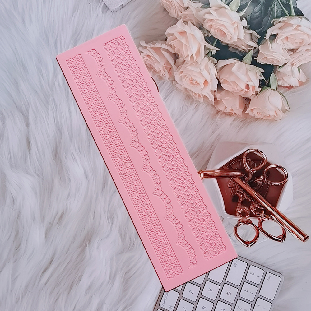 encaje 380 - 254 molde de silicona pastel de encaje molde de relieve herramientas de decoración de pastel de chocolate esterilla de relieve