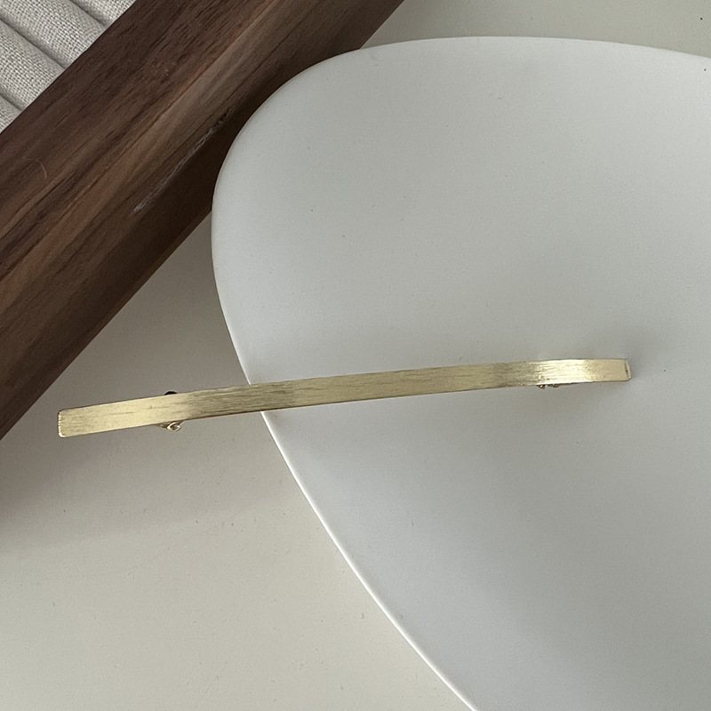 Forcina per capelli in metallo con design di nicchia in stile coreano, semplice, estiva, con clip posteriore e laterale, a molla, tutto abbinato_voghion.com