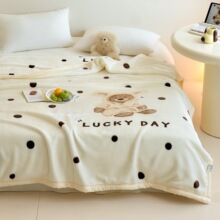 秋冬A类毛毯双层加厚拉舍尔超柔云毯可爱空调盖毯珊瑚绒毯礼品毯