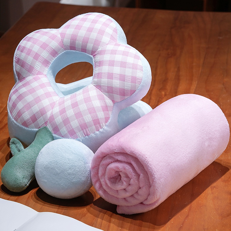 Almohada para Siesta con Forma de Flor de Peluche para Oficina y Escuela image 10