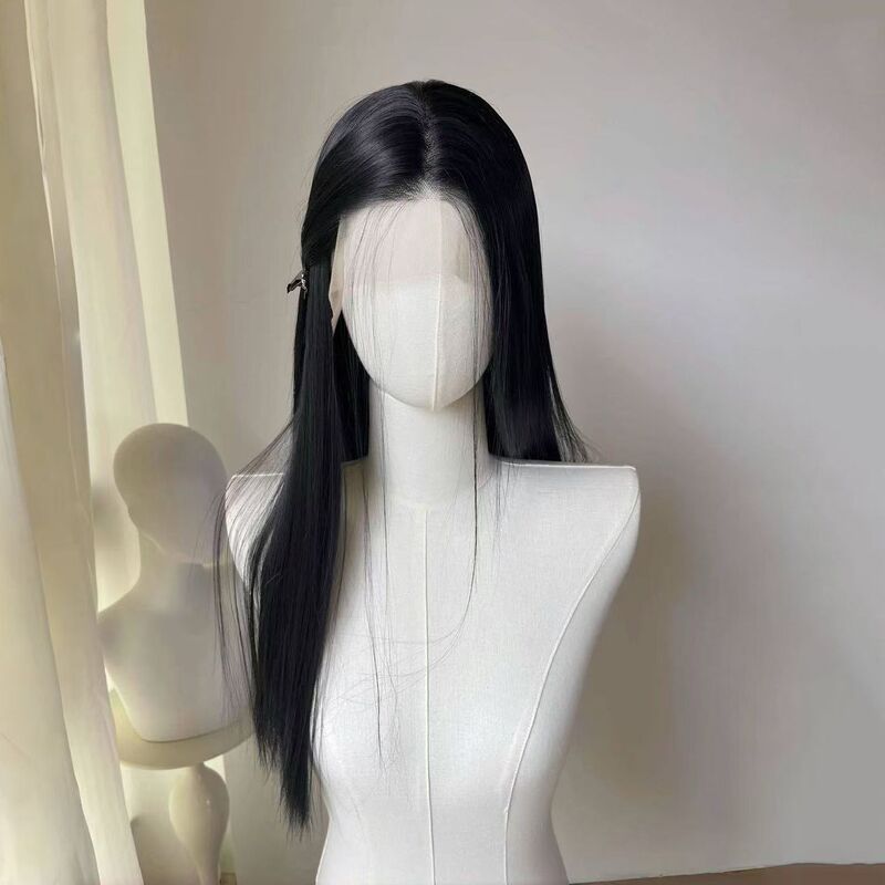 Long Straight Lace Front Wig with Side Parting for Traditional Chinese Style Cosplay and Hanfu