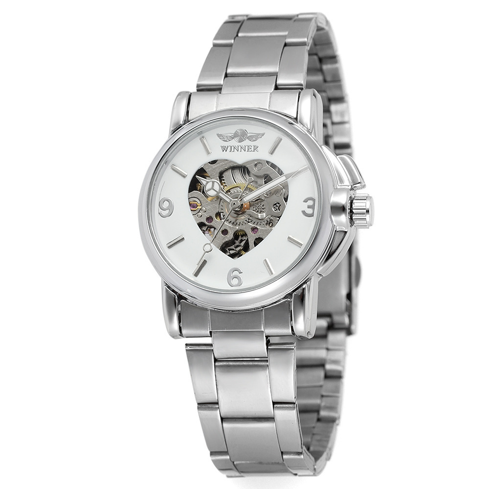 winner Ladies Fashion Casual Small Hollow Automatic Mechanical Watch