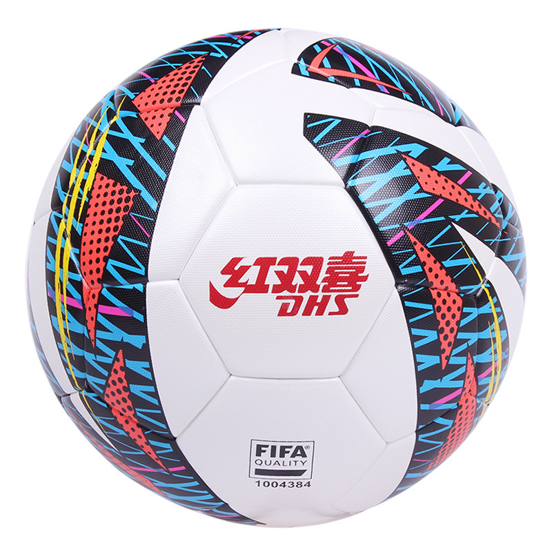 Red Double Happiness 181Flfa Certified Soccer Ball Size 5 for Adults and Children Training Standard Size 5 Soccer Ball Professional Competition Ball