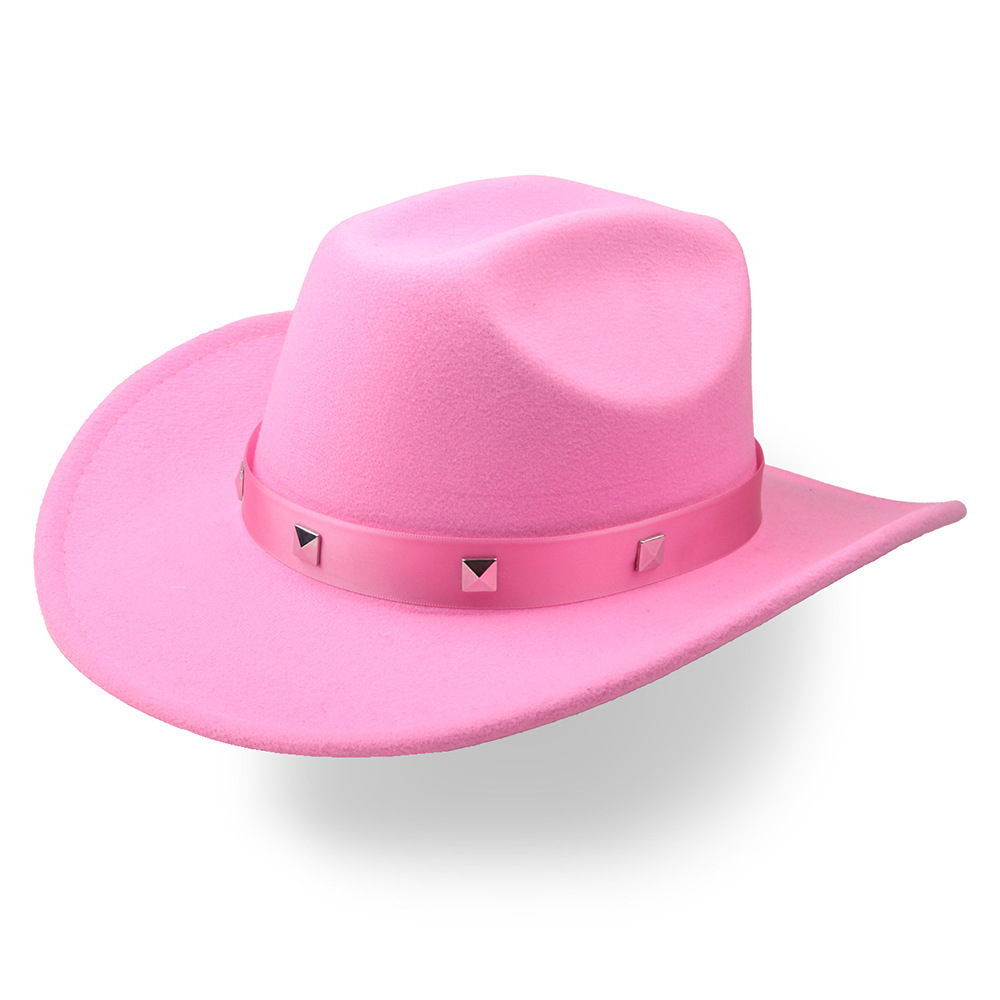 Venta al por mayor transfronteriza Amazon nueva fiesta novia sombrero de vaquero música fiesta sombrero de jazz fieltro sombrero de vaquero occidental