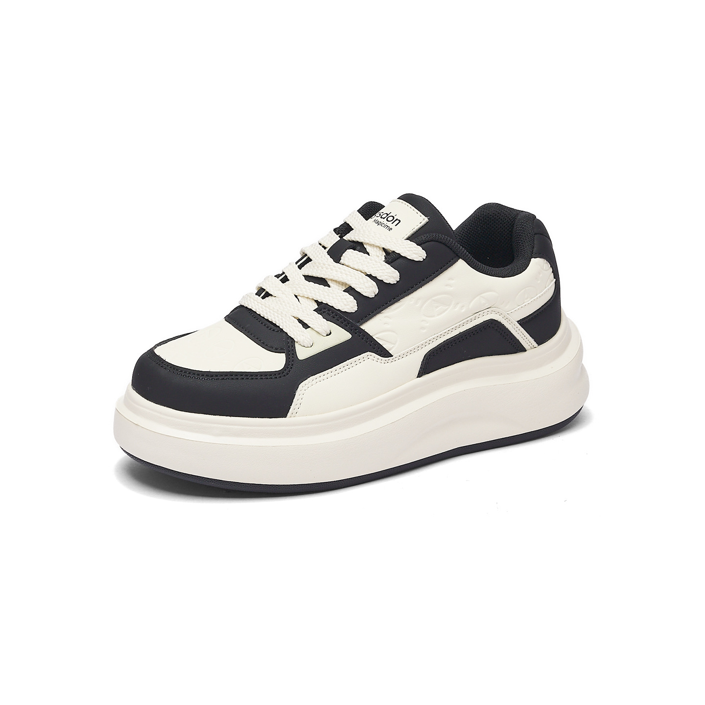 Augu Shi Deng zapatos de suela gruesa mujer 2025 nuevo invierno negro y blanco panda zapatos deportivos casuales zapatos blancos