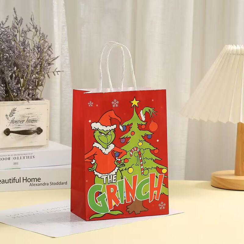 クリスマスギフトバッグクラフト紙袋漫画手提げ袋平安夜ギフトバッグ包装クリスマスギフトバッグ|undefined