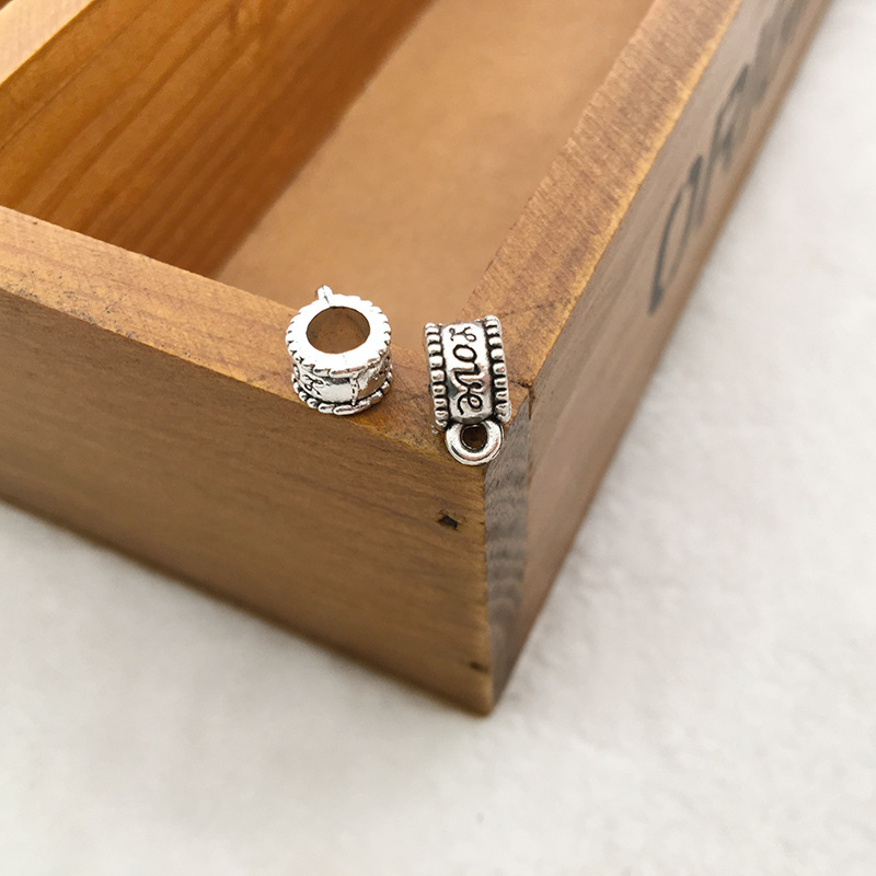 潘家diyブレスレットアクセサリー材料4mm三方掛け曲げ管合金大穴部品ペンダントアクセサリー接続バックル|undefined