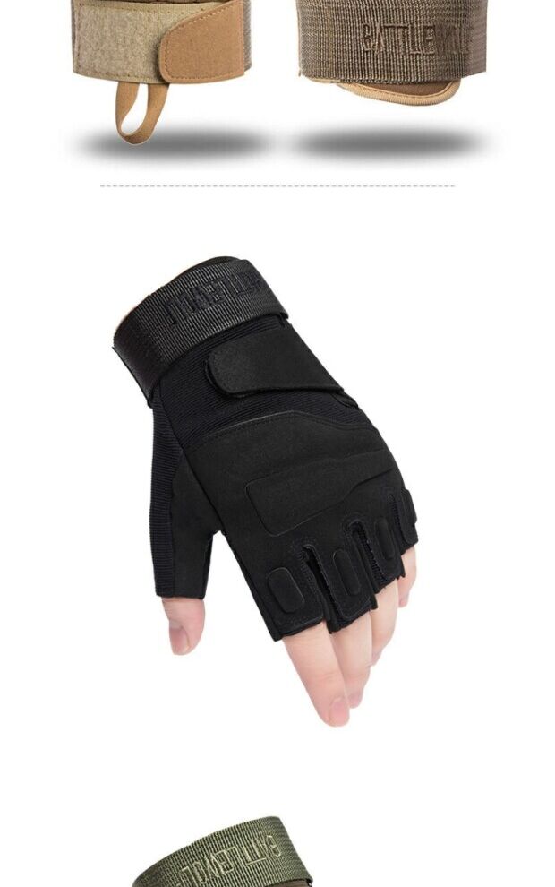 Half finger tactical for male military enthusiasts, outdoor training, protection, cycling, fitness, anti slip,_viptrois.com