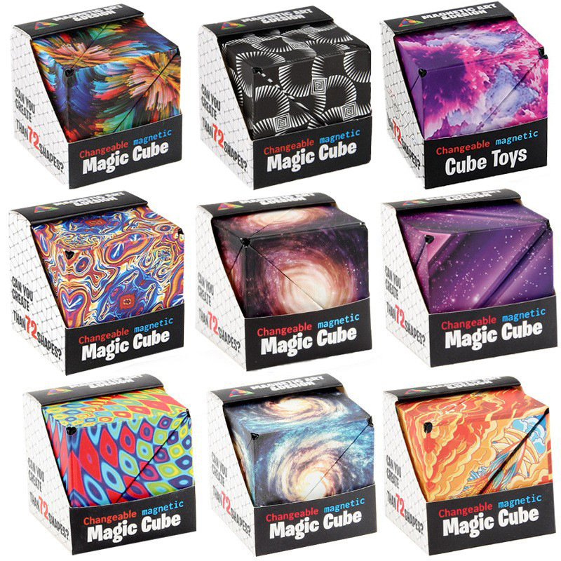 Tiktok Venta caliente 3D 3D variable magnético geométrico cubo 3D infinito Flip Cubo de juguete fábrica al por mayor