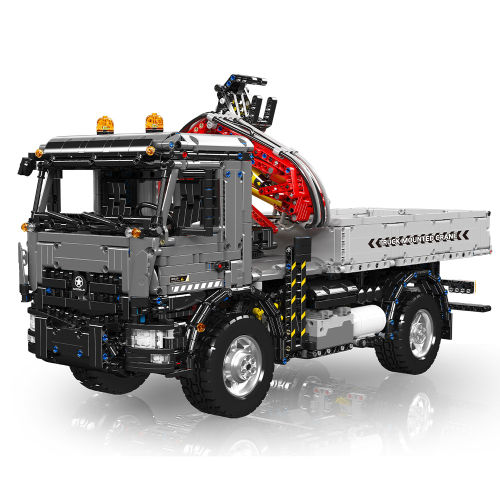 19016 vehículo de ingeniería neumática de elevación eléctrica de control remoto de gran dificultad niño de bloque de construcción