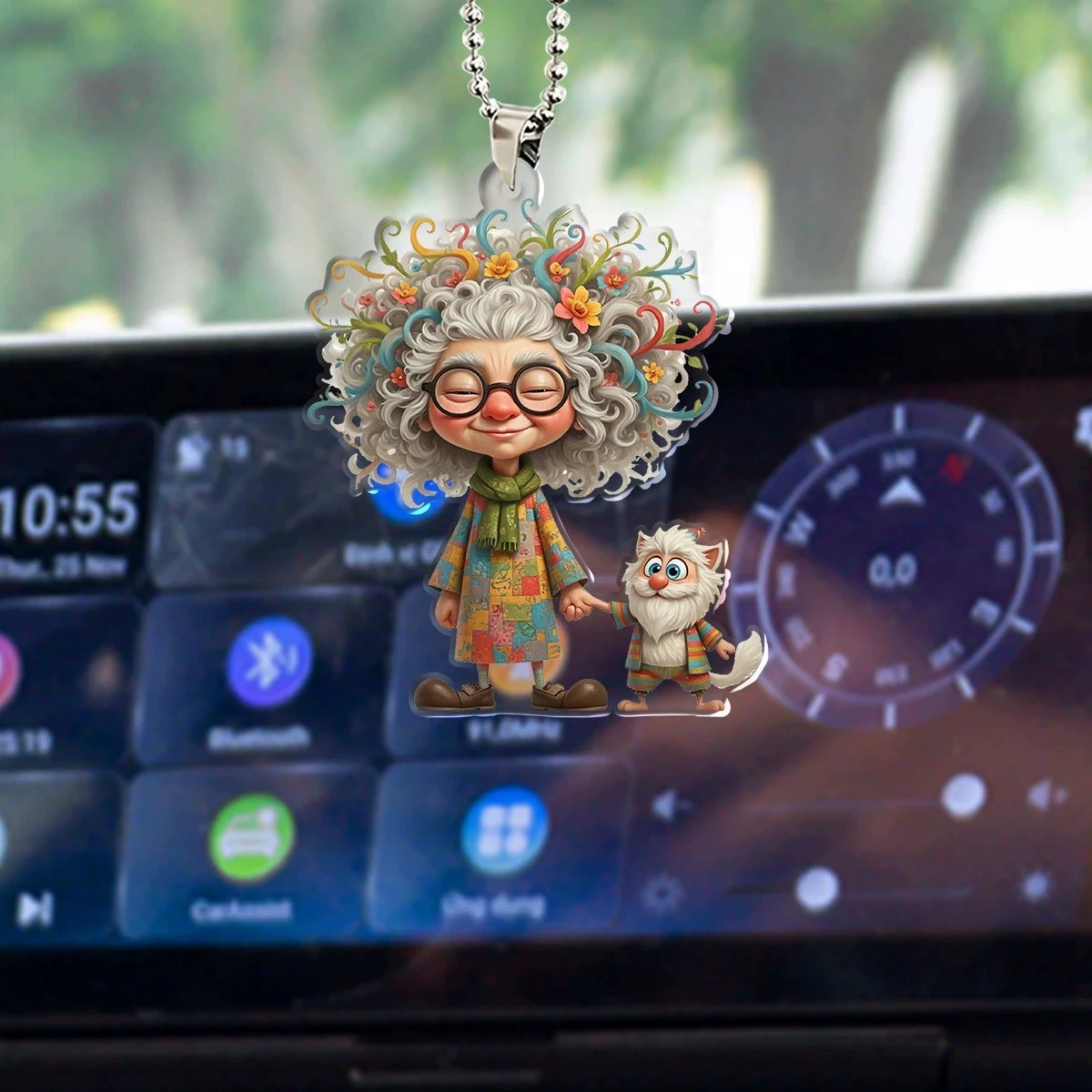 Новый акриловый плоский кулон для украшения автомобиля «Лучшая подруга бабушки», брелок для ключей, подвеска для украшения дома, подвесная бирка