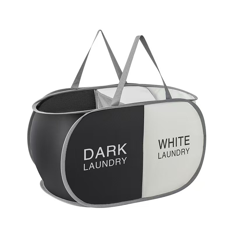 Cesto para ropa sucia transfronterizo, cesto para ropa sucia clasificada, cesto de almacenamiento de gran capacidad, cesto para ropa plegable y portátil.