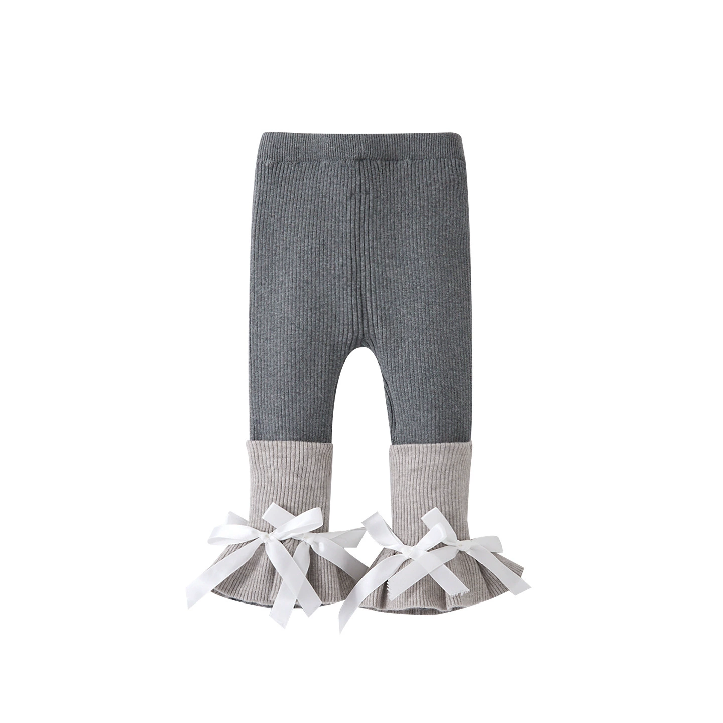 Демисезонные утепляющие woolen брюки для девочек раннего возраста, леггинсы, западный стиль