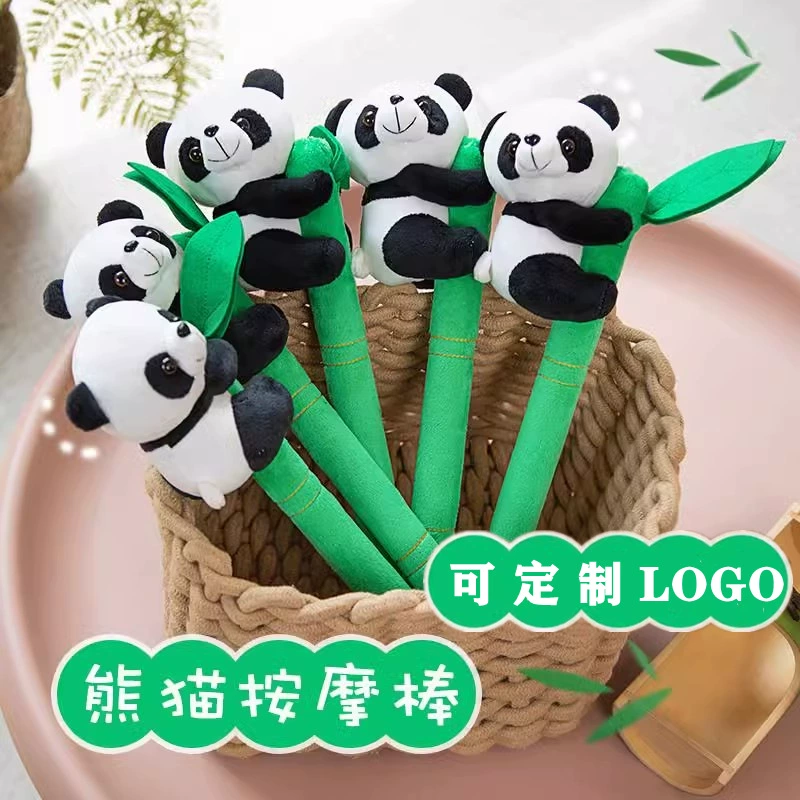 Бамбуковая панда Милая плюшевая кукла Панда Палка Сычуань Сувенирная стойка с массажной палкой