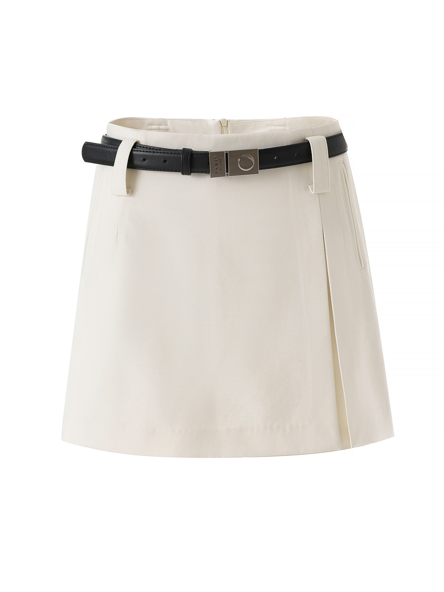 Quần culottes nữ ống rộng cạp cao dáng chữ A phối tơ tằm len tinh xảo — màu đen