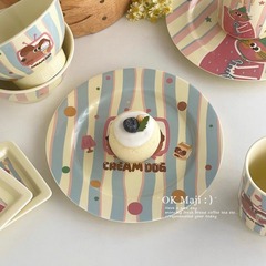 特にきれいな陶磁器皿高級感家庭用一人食かわいいins風食皿儀式感朝食皿