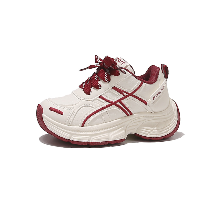 Zapatos deportivos para niños 2026 primavera y otoño nuevos zapatos de moda para niñas zapatos de papá variados zapatos blancos para niños zapatos casuales para niñas