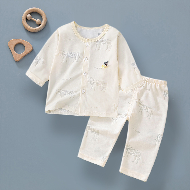 Bebé aire acondicionado ropa traje fino pijamas de verano inicio desgaste