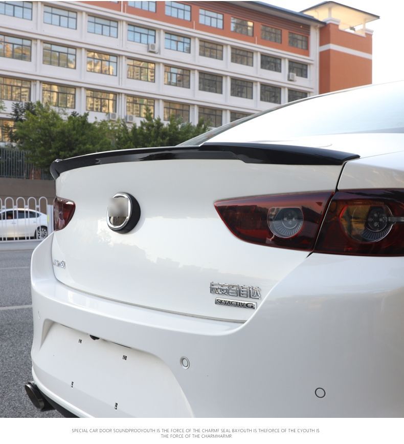 Suitable for 15-22 Mazda 3 Angkesela Rear Wing Painted Punch-Free Fixed Wind Rear Wing Car Rear Wing